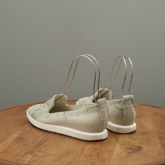 Franco Sarto Womens Boston Faux Leather Snake Loafers Size 7 M Gray White - Picture 5 of 12